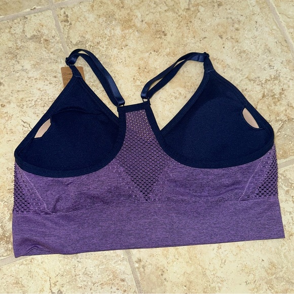 Purple Sports Bra (PINK) - Picture 4 of 6